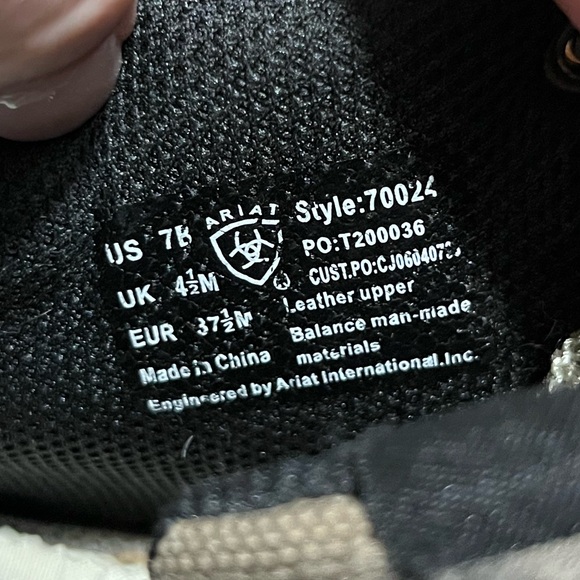 Ariat Leather Farm/Chore Hiking Work Boots Size 7B - Picture 3 of 11